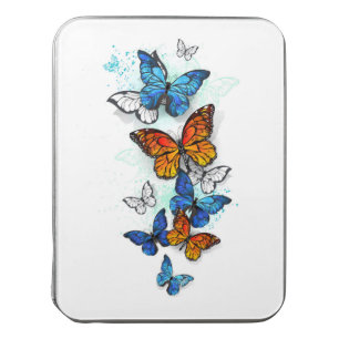 Flying Butterflies Morpho and Monarch Jigsaw Puzzle