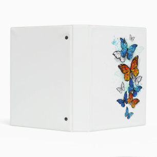 Flying Butterflies Morpho and Monarch Mini Binder