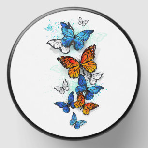 Flying Butterflies Morpho and Monarch Mini Candle Favors