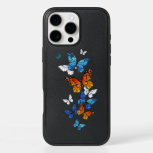 Flying Butterflies Morpho and Monarch iPhone 16 Pro Max Case