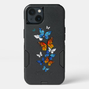Flying Butterflies Morpho and Monarch iPhone 13 Case