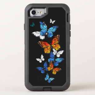 Flying Butterflies Morpho and Monarch OtterBox Defender iPhone SE/8/7 Case