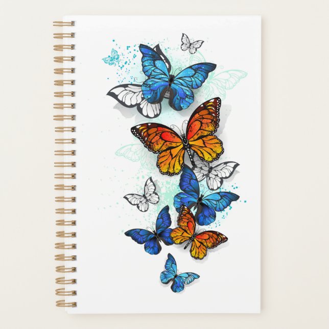 Flying Butterflies Morpho and Monarch Planner (Front)