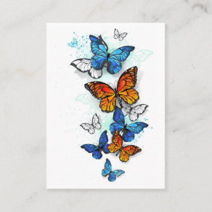 Flying Butterflies Morpho and Monarch Referral Card