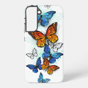 Flying Butterflies Morpho and Monarch Samsung Galaxy S22+ Case
