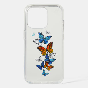 Flying Butterflies Morpho and Monarch iPhone 15 Pro Case