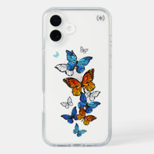 Flying Butterflies Morpho and Monarch iPhone 16 Plus Case