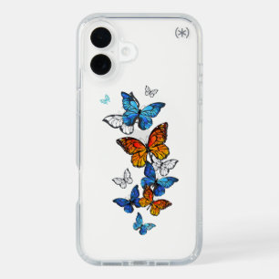 Flying Butterflies Morpho and Monarch iPhone 16 Plus Case