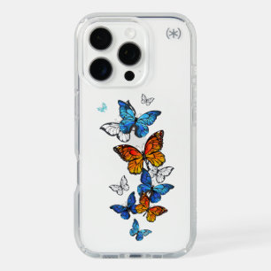Flying Butterflies Morpho and Monarch iPhone 16 Pro Case