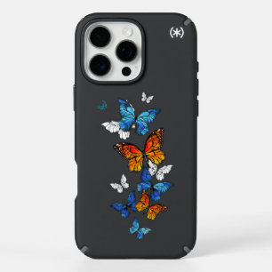 Flying Butterflies Morpho and Monarch iPhone 16 Pro Max Case
