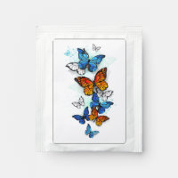 Flying Butterflies Morpho and Monarch