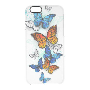 Flying Butterflies Morpho and Monarch Clear iPhone 6/6S Case
