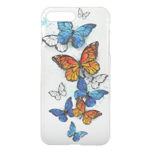 Flying Butterflies Morpho and Monarch iPhone 8 Plus/7 Plus Case