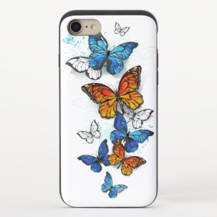 Flying Butterflies Morpho and Monarch iPhone 8/7 Slider Case
