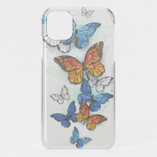 Flying Butterflies Morpho and Monarch iPhone 11 Case