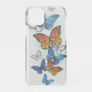 Flying Butterflies Morpho and Monarch iPhone 11 Pro Case
