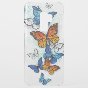 Flying Butterflies Morpho and Monarch Uncommon Samsung Galaxy S9 Plus Case