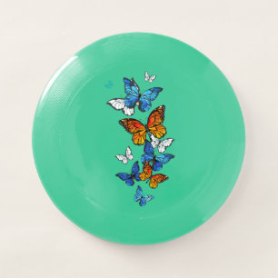 Flying Butterflies Morpho and Monarch Wham-O Frisbee
