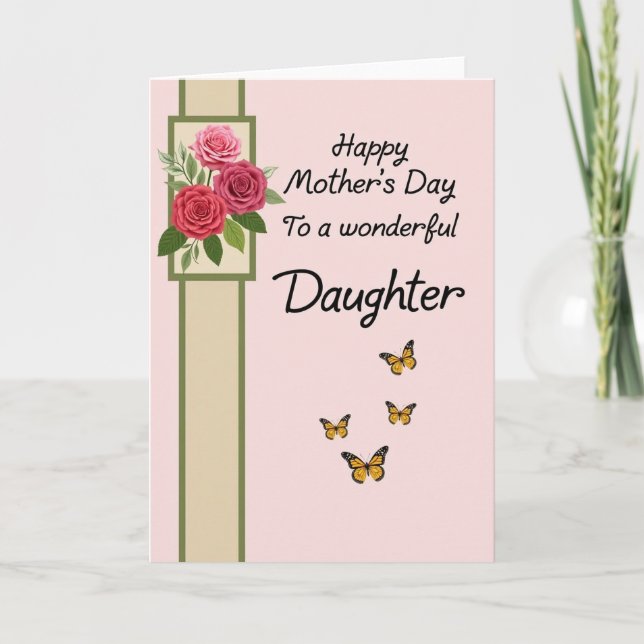 Flying Butterflies Mothers Day Card (Front)