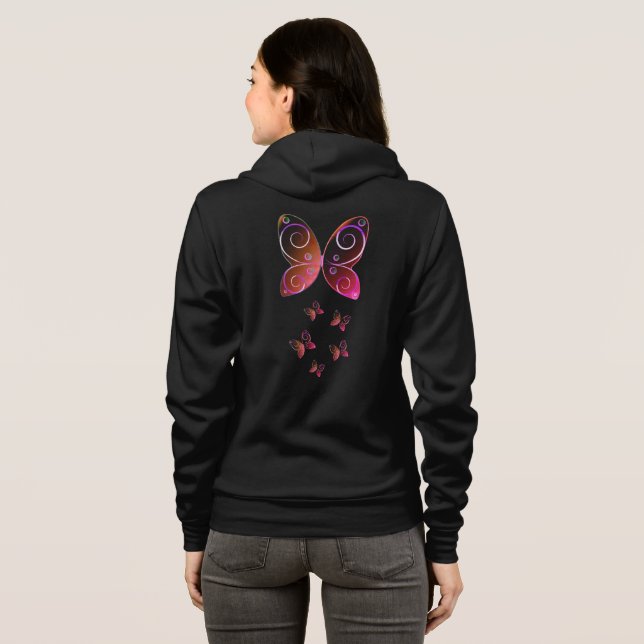 flying butterflies nature hoodie (Back Full)