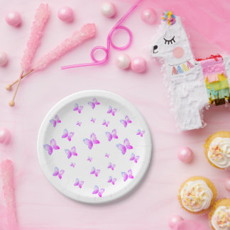 flying butterflies nature paper cups plates