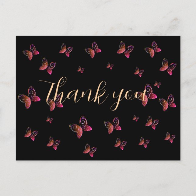 flying butterflies nature postcard (Front)