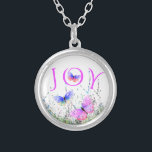 Flying Butterflies Necklace Joy<br><div class="desc">Spring Joy - Colorful Butterflies Flying in Nature - Painting - Customizable - Choose / Add Your Unique Text - Name / Colors / Font / Size / Elements - Image / more - Make Your Special Gift - Resize and move or remove and add elements / text with customization...</div>