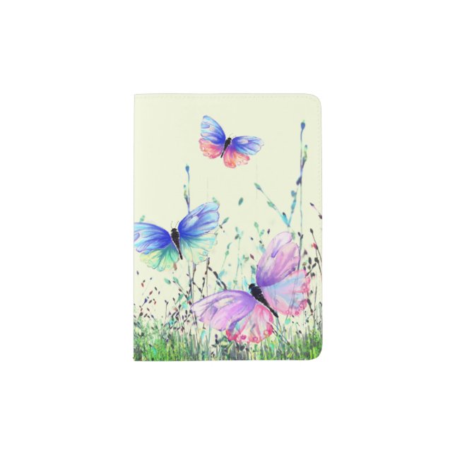 Flying Butterflies Passport Holder (Front)