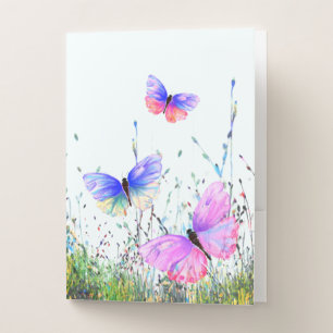 Flying Butterflies Pocket Folder