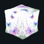 Flying Butterflies Pouf<br><div class="desc">Pouf with Spring Joy Colorful Butterflies Flying in Nature Watercolor Painting Butterfly and Flowers - Choose / Add Your Favorite Text / Color - Make Your Unique Poufs Gift - Resize and move or remove and add elements with customization tool ! - Drawing and Design by MIGNED. You can also...</div>