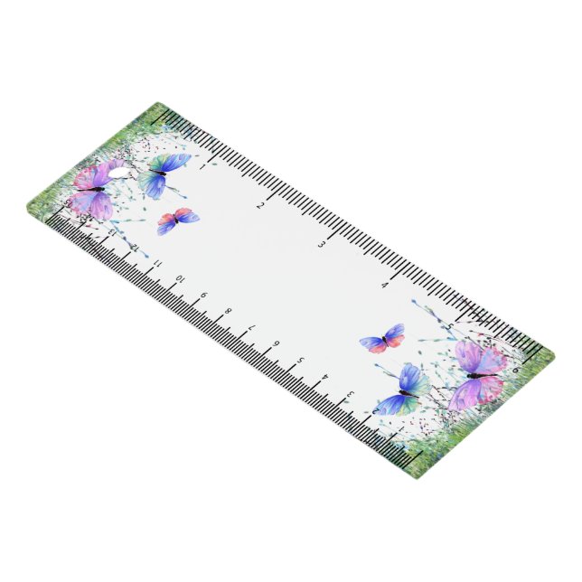 Flying Butterflies Ruler (Angled)