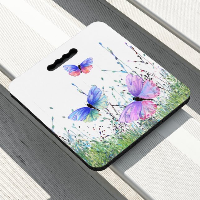 Flying Butterflies Seat Cushion (In Situ)
