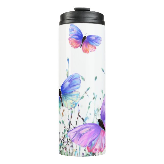 Flying Butterflies Thermal Tumbler (Front)