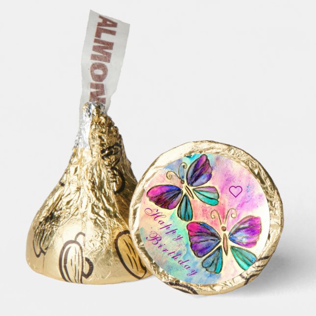 Flying Butterflies Your Birthday Hershey®'s Kisses® (Front)