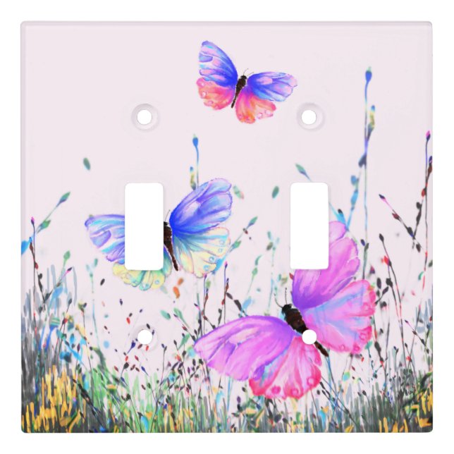 Flying Butterfly Light Switch Cover (Front)