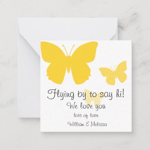 Flying By To Say Hi Note Card