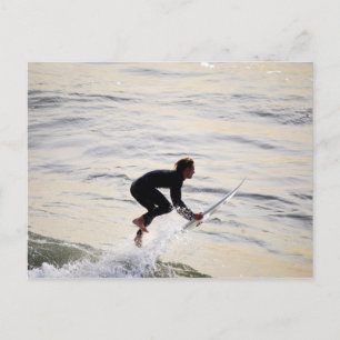 "Flying" California Surfer Postcard