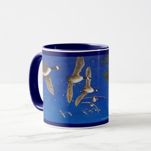 Flying Canada Geese Mug Canadian Geese in Flight Mug