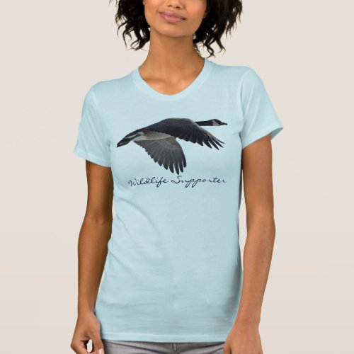 Flying Canada Goose Wildlife Supporter T_Shirt