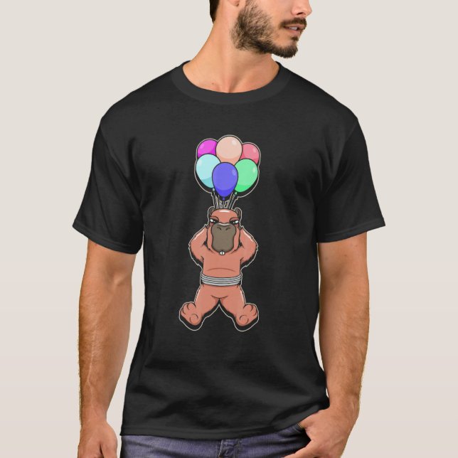 Flying Capybara Whisperer Animal Cavy Rodent Ballo T-Shirt (Front)