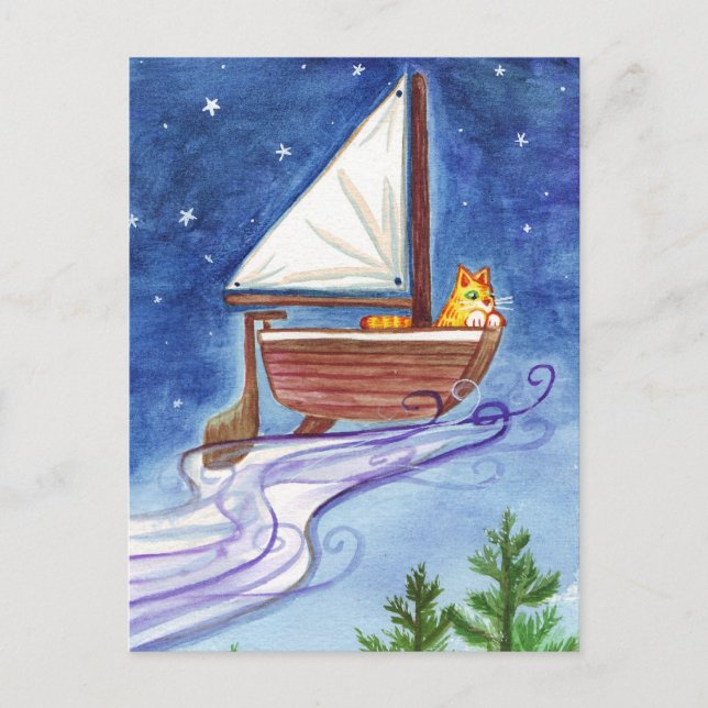 Flying Catboat #1 Postcard (Front)