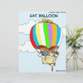 Flying Cats Funny Cartoon (Standing Front)