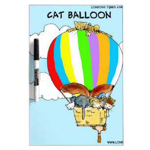 Flying Cats Funny Cartoon Dry-Erase Board