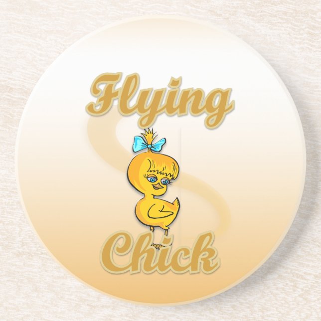 Flying Chick Drink Coaster (Front)