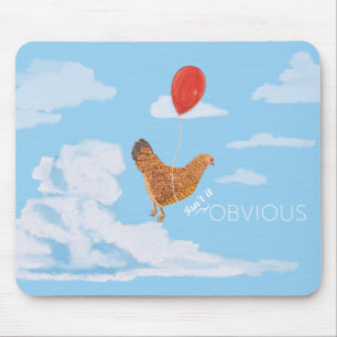 Flying chicken mousepad