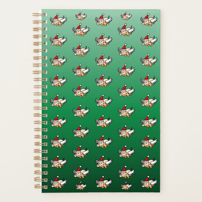 Flying Christmas Pig  Planner (Front)