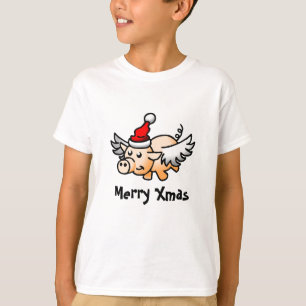 Flying Christmas Pig T-Shirt