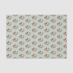 Flying Christmas Pig Tissue Paper