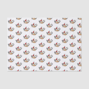 Flying Christmas Pig Tissue Paper
