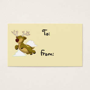 Flying Christmas Reindeer Gift card